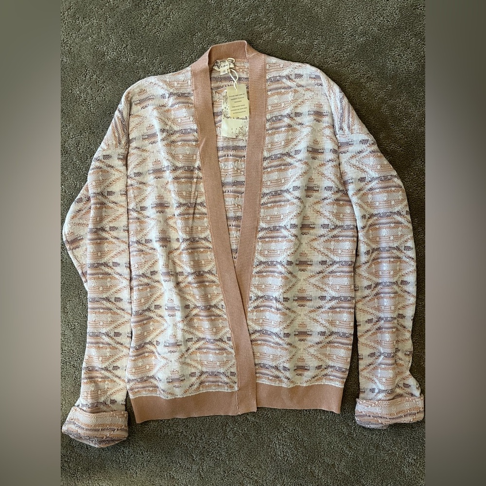 Hem & Thread Aztec Patterned Cardigan